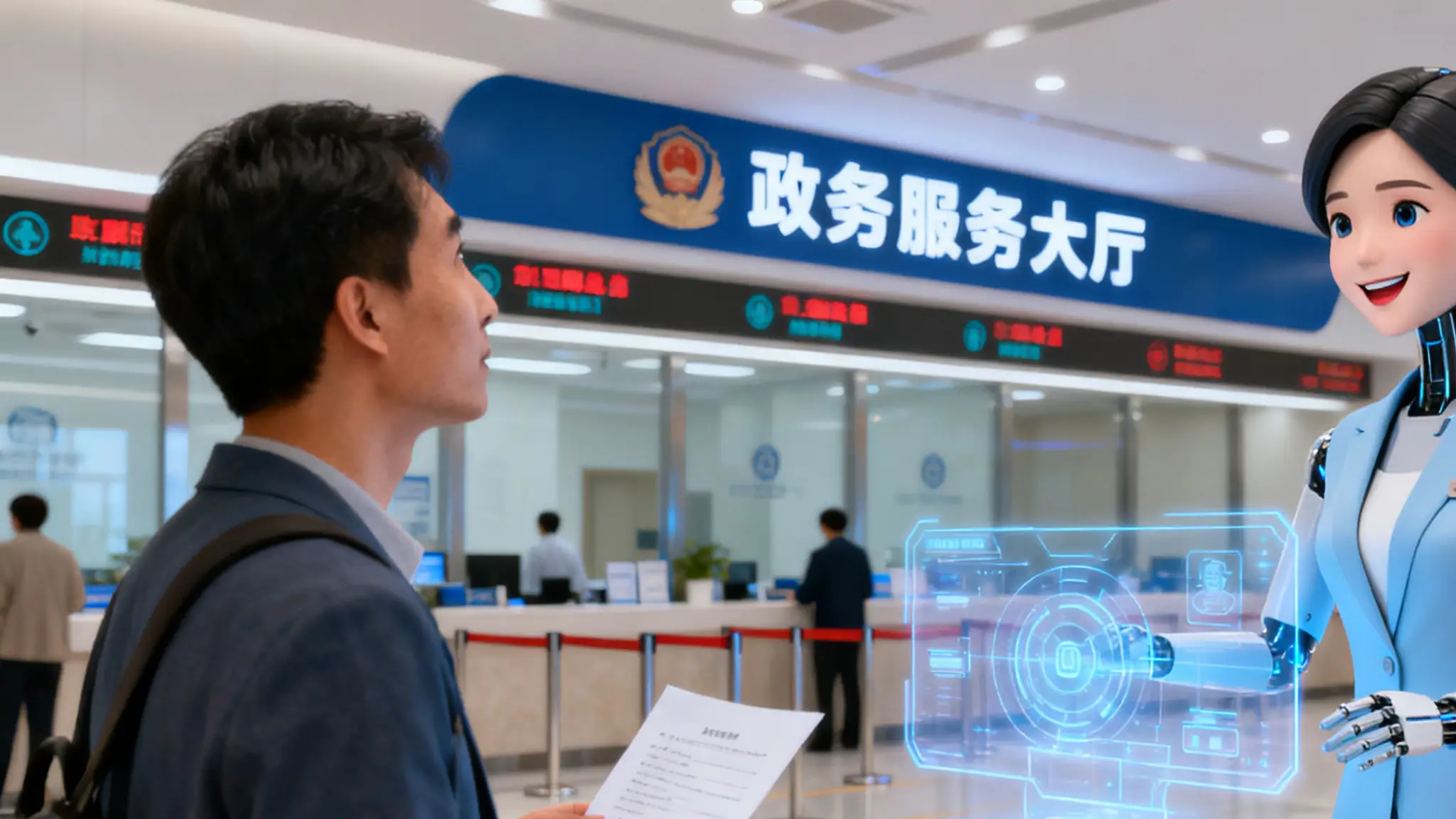 银行/政务大厅室内显示解决方案